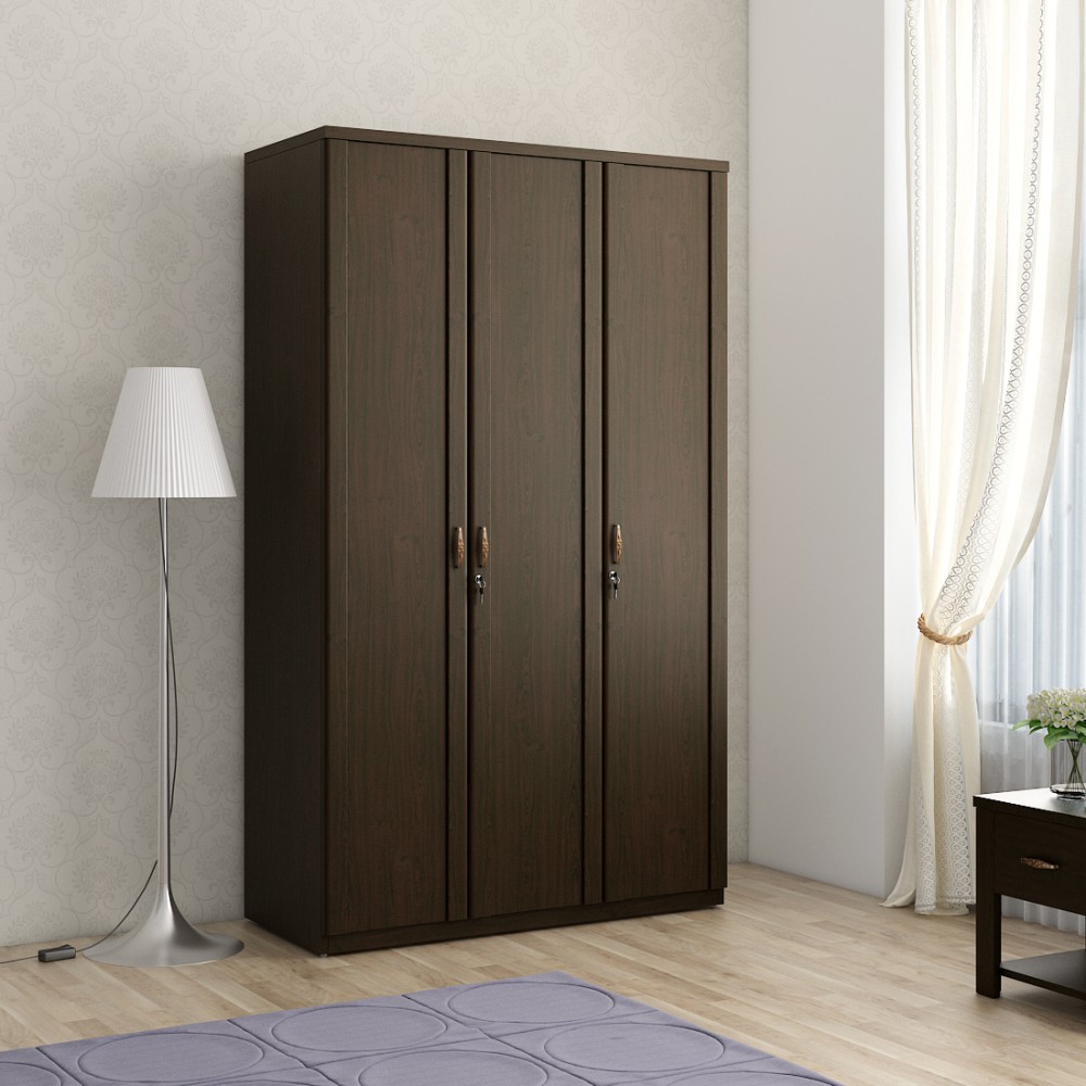 Harmony 3 Door Wardrobe Without Mirror - Vermount - Woodpore