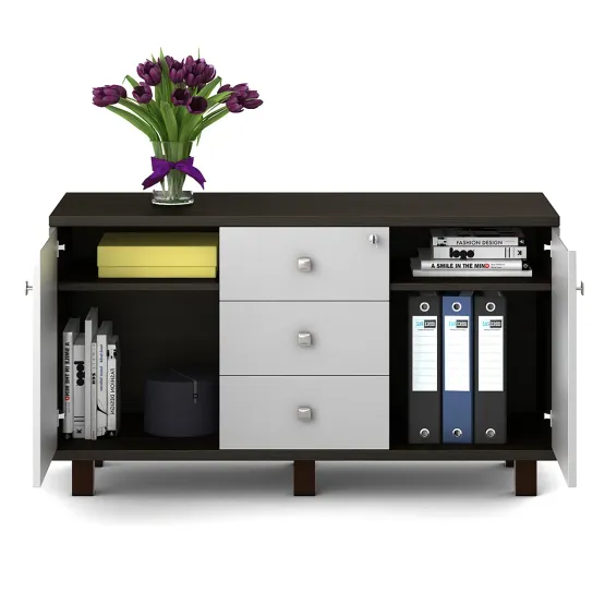 Icon Credestal Unit Small - Fumed Oak