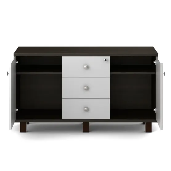 Icon Credestal Unit Small - Fumed Oak