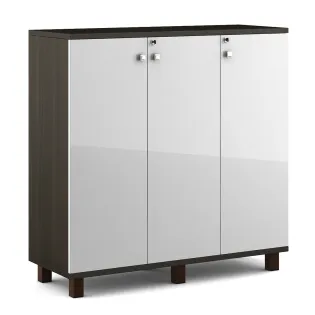 Icon Mid Height Storage Small - Fumed Oak