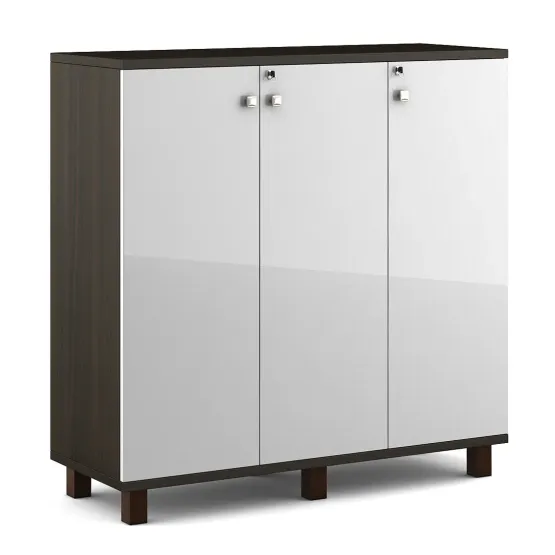 Icon Mid Height Storage Small - Fumed Oak