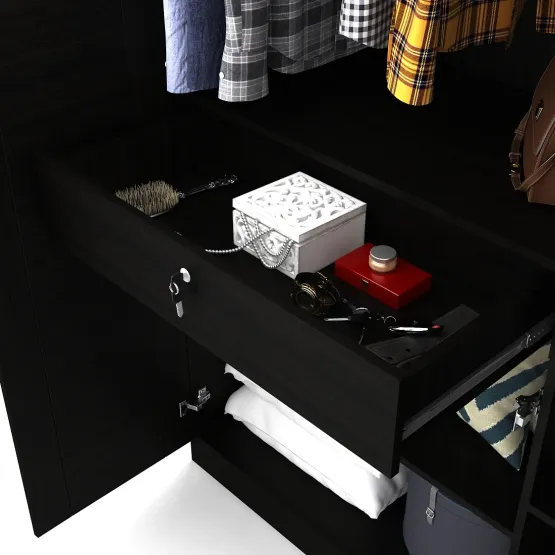 Imperial 3 Door Wardrobe - Natural Wenge Woodpore