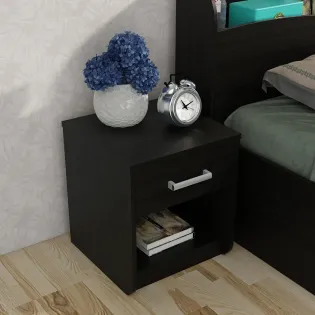 Imperial Bedside Table - Natural Wenge Woodpore