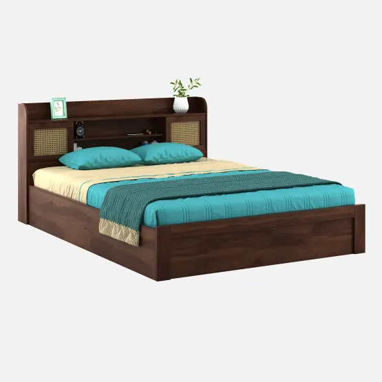 Jude King Bed With Box Storage - Sheesham