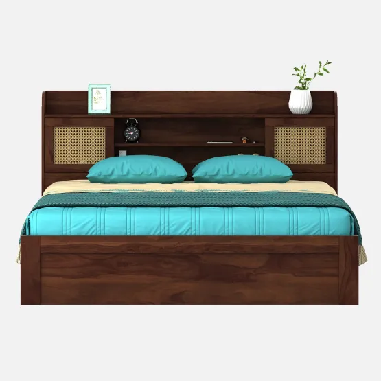 Jude King Bed With Box Storage - Sheesham
