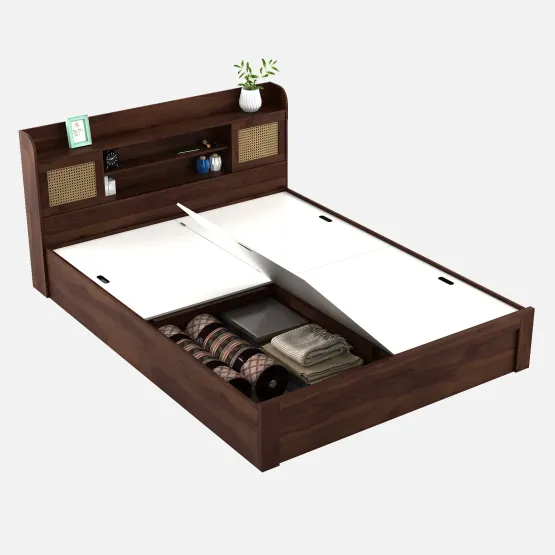 Jude King Bed With Box Storage - Sheesham