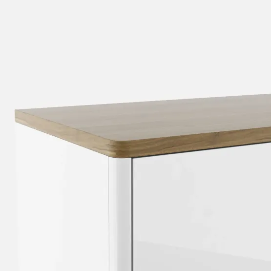 Jupiter 4 Door Wardrobe Without Mirror - High Gloss White