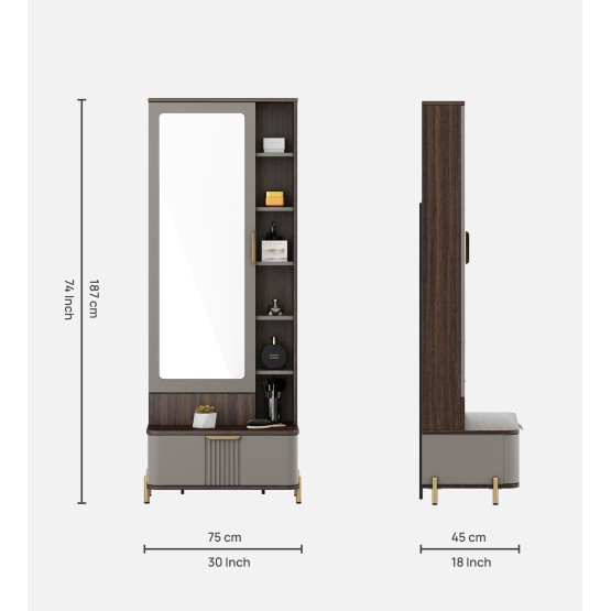 Adore Dresser-sahara Beige & Dark Brown Eucalyptus