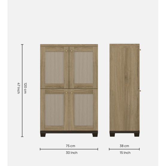 Baxton (shc01) Shoe Cabinet - Santana Oak