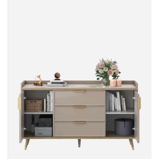 Console Unit Alora-ceramic Grey & Sebastian Oak