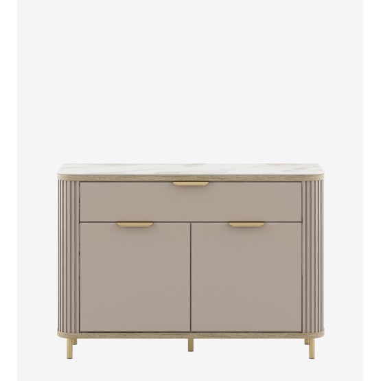 Console Unit Bella-ceramic Grey & Sebastian Oak