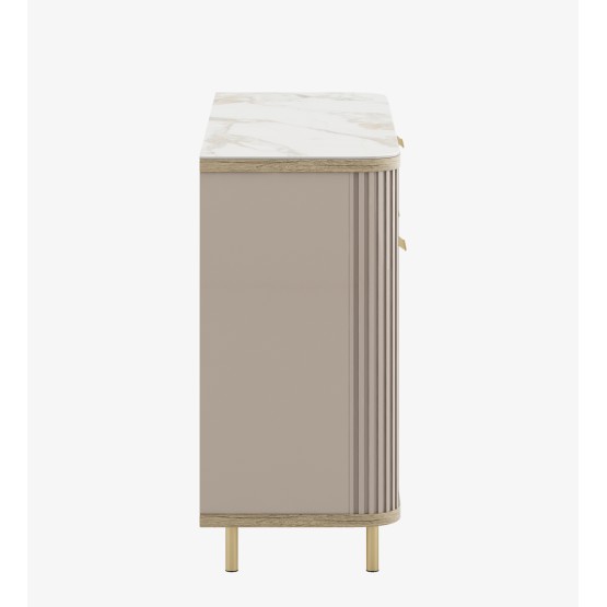 Console Unit Bella-ceramic Grey & Sebastian Oak