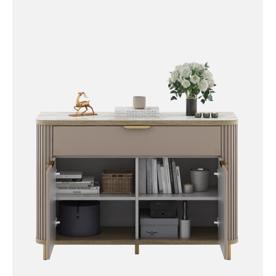Console Unit Bella-ceramic Grey & Sebastian Oak