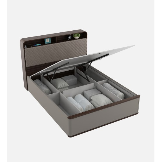 Desire Queen Bed Full Lifton-sahara Beige & Dark Brown Eucalyptus