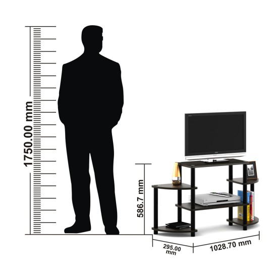 Tubular Tv Unit Rack Tr-03 - Natural Wenge Woodpore