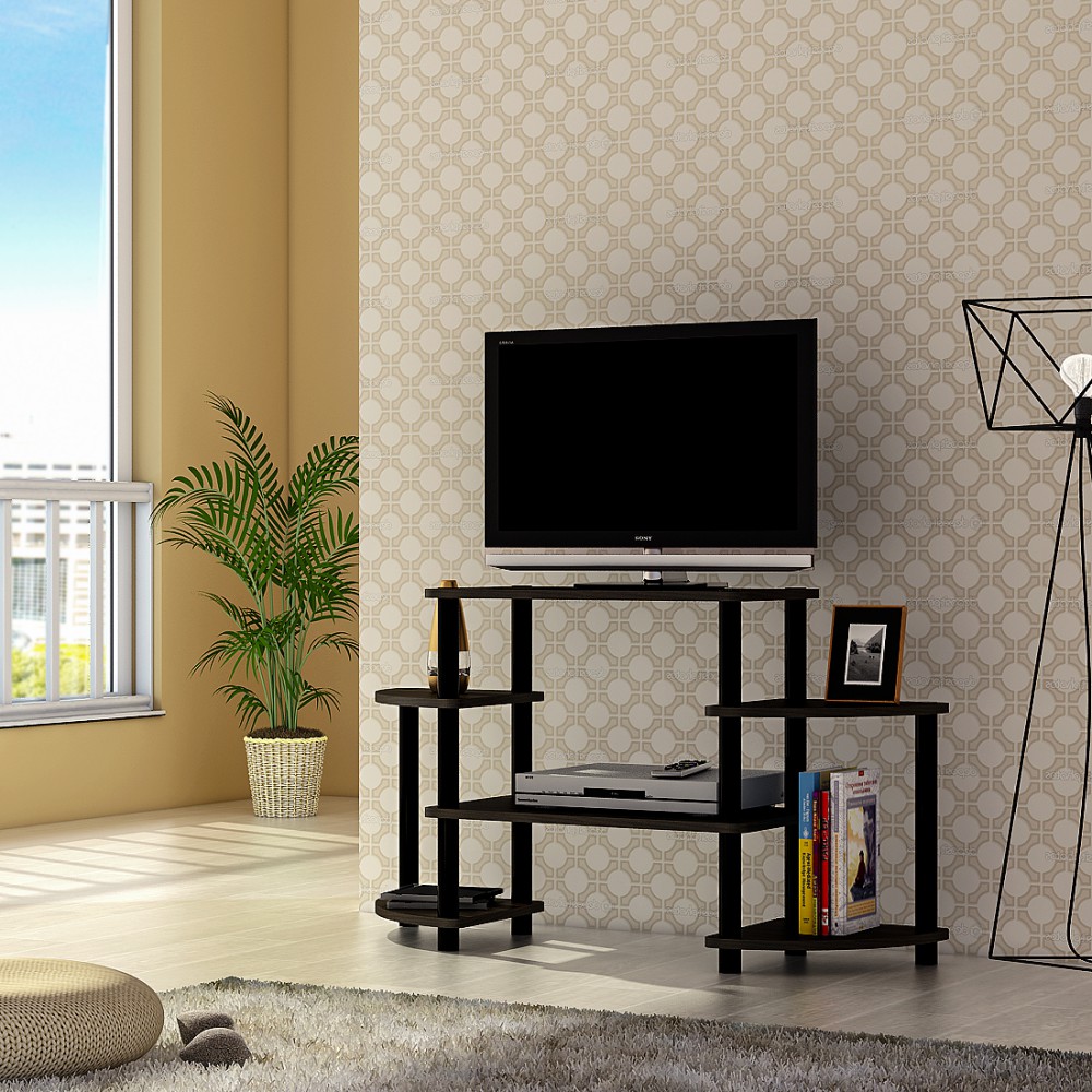 Tubular Tv Unit Rack Tr-03 - Natural Wenge Woodpore