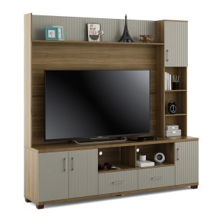 Vista Tv Wall Unit - Natural Teak