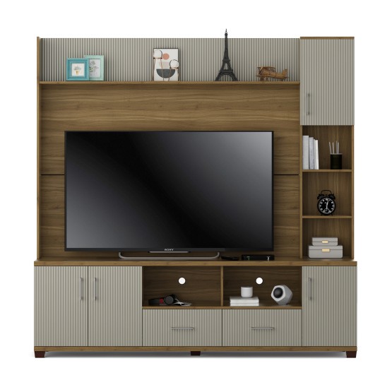 Vista Tv Wall Unit - Natural Teak