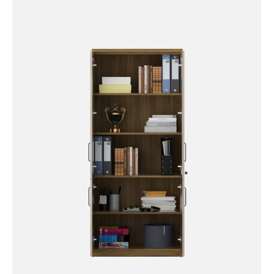 Woodland Bookcase - Hg Cashmere (hg/matt) & Natural Teak