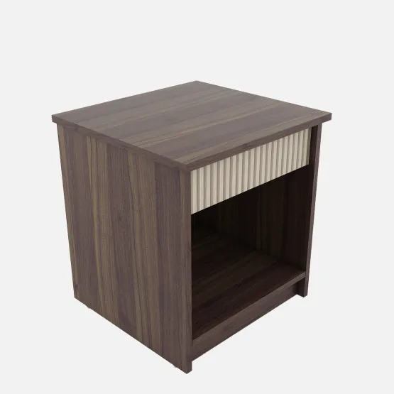 Kia Bedside Table - Lyon Walnut