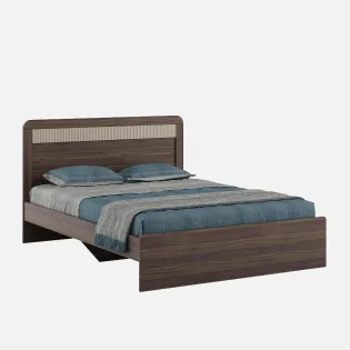 Kia Queen Bed Without Storage - Lyon Walnut