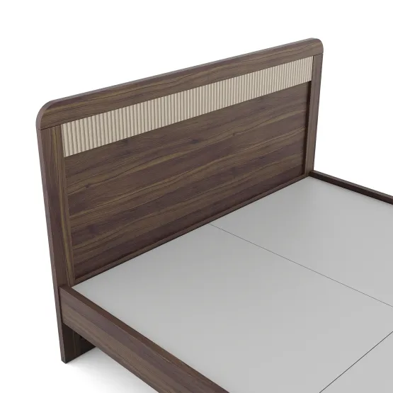 Kia Queen Bed Without Storage - Lyon Walnut