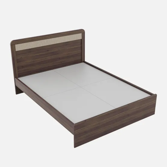 Kia Queen Bed Without Storage - Lyon Walnut