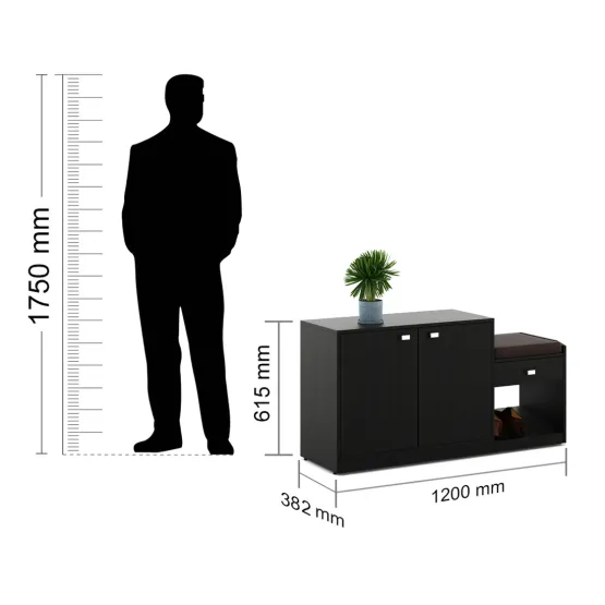 All-in-one Shoe Rack - Natural Wenge