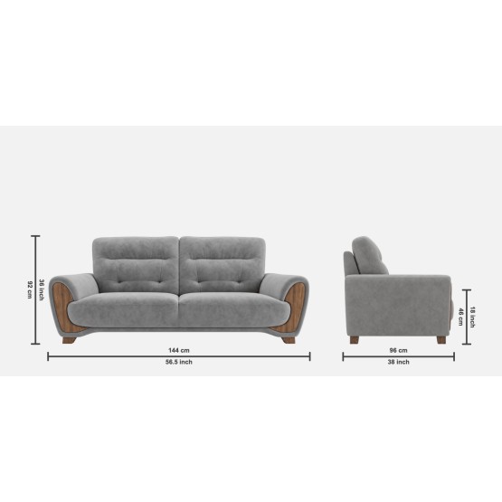 Spacewood Latina 2 Seater Sofa In Fabric - Af 706