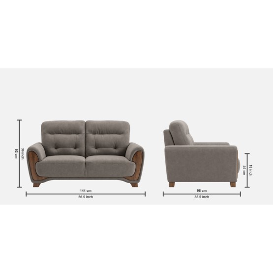 Spacewood Latina 2 Seater Sofa In Fabric - Af 707