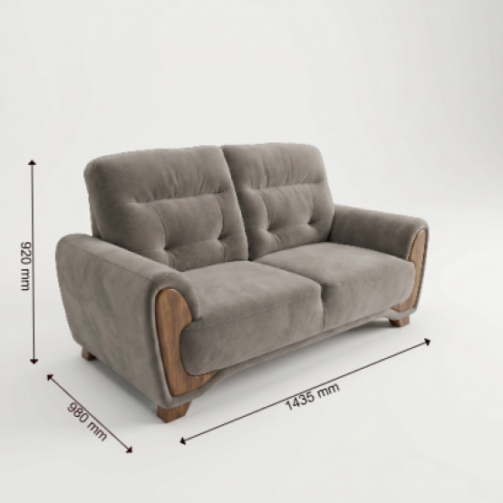Spacewood Latina 2 Seater Sofa In Fabric - Af 707