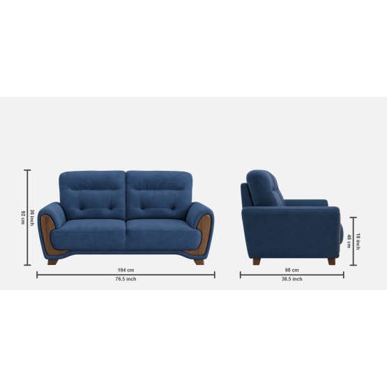 Spacewood Latina 2 Seater Sofa In Fabric - Af 715