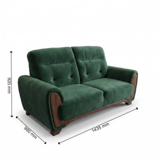 Spacewood Latina 2 Seater Sofa In Fabric - Af 719