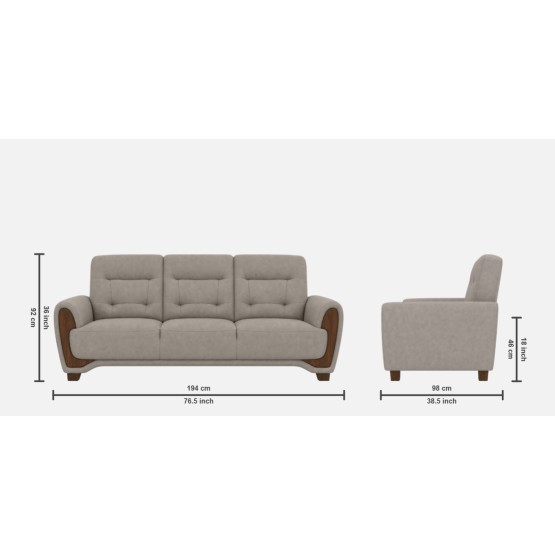 Spacewood Latina 3 Seater Sofa In Fabric - Af 707