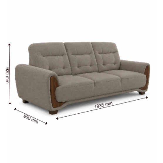 Spacewood Latina 3 Seater Sofa In Fabric - Af 707