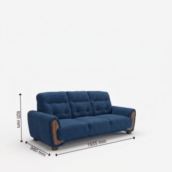 Spacewood Latina 3 Seater Sofa In Fabric - Af 715