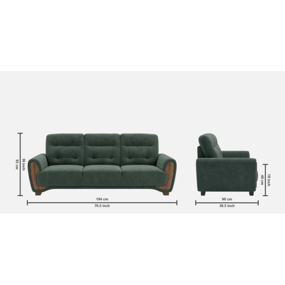 Spacewood Latina 3 Seater Sofa In Fabric - Af 719