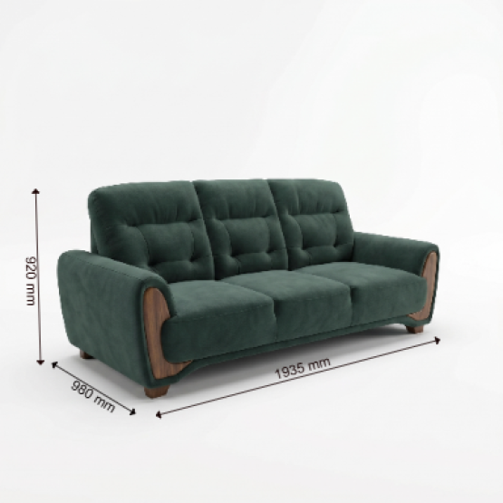 Spacewood Latina 3 Seater Sofa In Fabric - Af 719