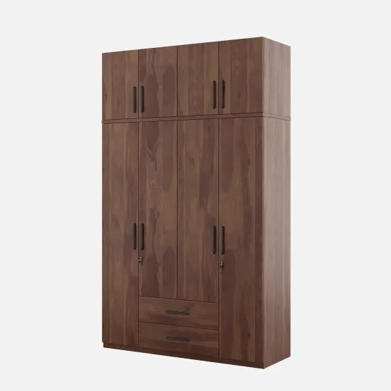 Lauren 4 Door Wardrobe Without Mirror With Loft -sheesham