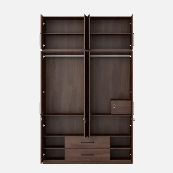 Lauren 4 Door Wardrobe Without Mirror With Loft -sheesham
