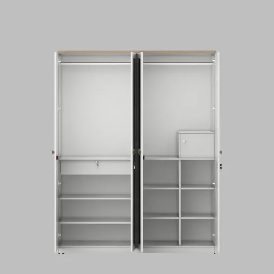 Lilly 4 Door Wardrobe With Mirror - Kingston White