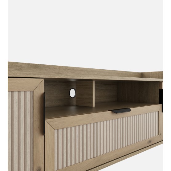 Linea Base Tv Unit - Santana Oak & Bamboo Flute