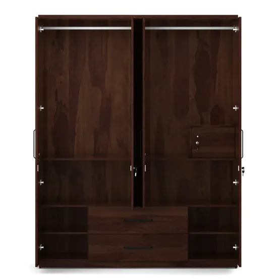 Lauren 4 Door Wardrobe With Mirror-sheesham