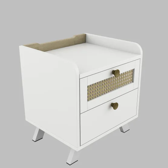 Lilly Bedside Table - Kingston White