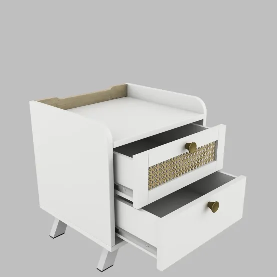 Lilly Bedside Table - Kingston White