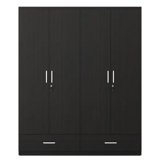 Linden 4 Door Wardrobe Without Mirror - Natural Wenge