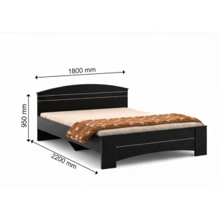 Maxima Queen Bed With Modified Understructur - Natural Wenge