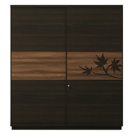 Maple 2 Door Sliding Wardrobe - Fumed Oak Woodpore
