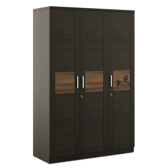 Maple 3 Door Wardrobe - Fumed Oak