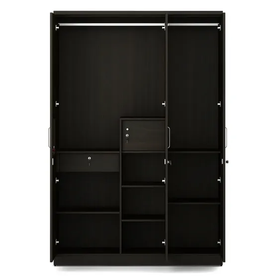 Maple 3 Door Wardrobe - Fumed Oak